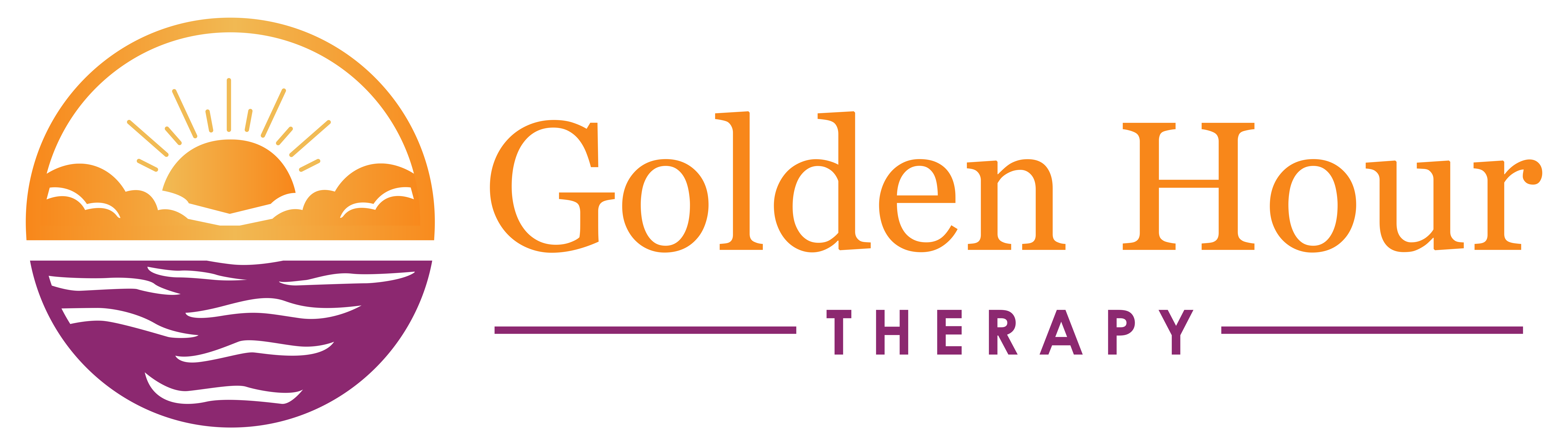 Golden Hour Therapy Logo - horizontal transparent